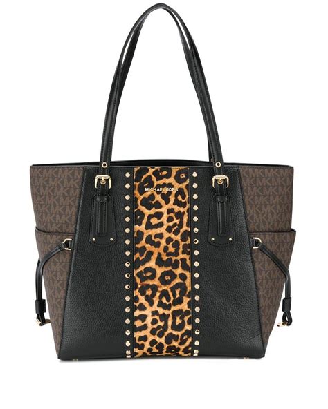 michael kors bag leopard print|michael kors black leopard bag.